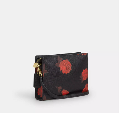 NWT Coach Slim Crossbody Leather Bag With Floral Print