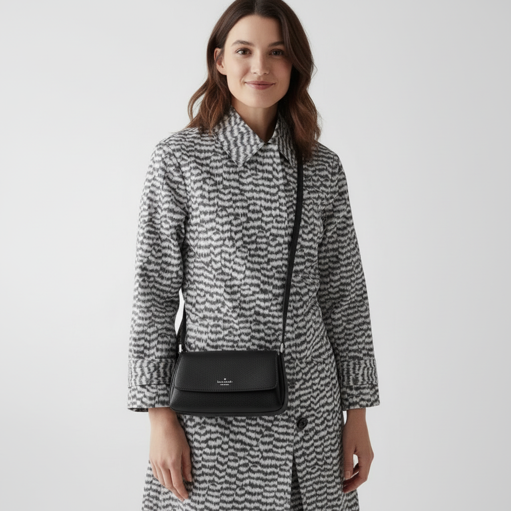 NWT Kate Spade Sutton Mini Crossbody Leather Bag In Black