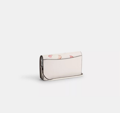 Coach Anna Foldover Clutch Crossbody Bag with Snail Print