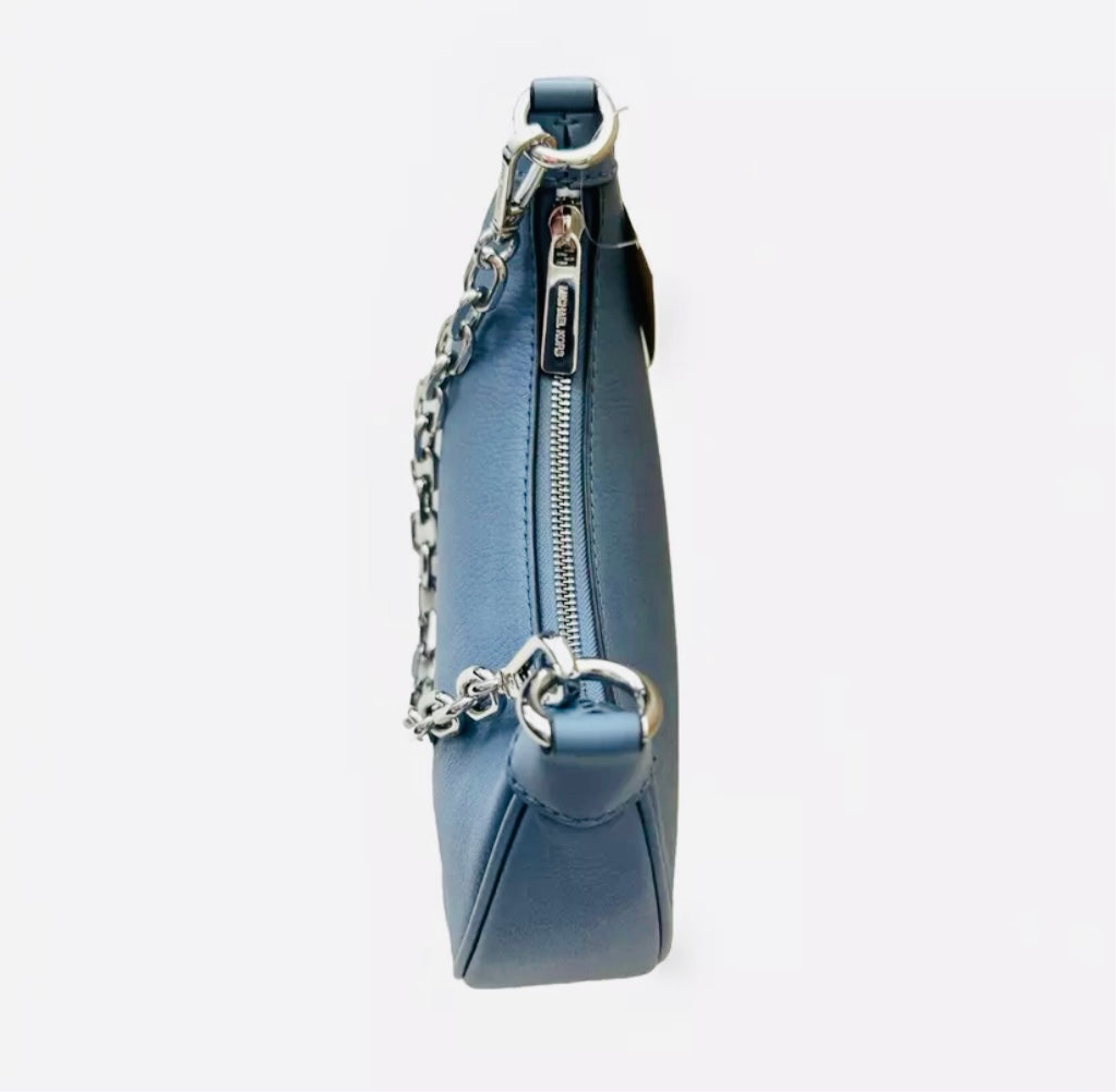 NWT Michael Kors Cora MEDIUM LEATHER Shoulder/Crossbody Bag in Blue