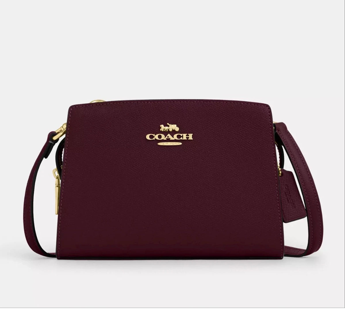 NWT Coach Gia Crossbody Leather Bag In Wine
