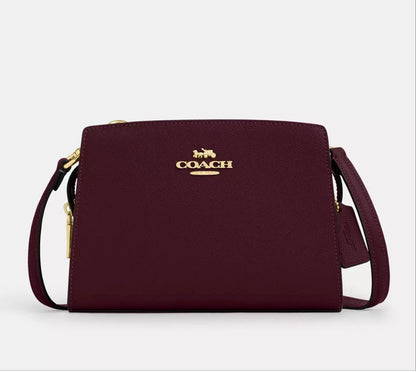 NWT Coach Gia Crossbody Leather Bag In Wine