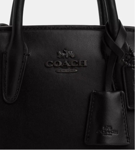 Coach Andrea Mini Carryall Top Handle/Crossbody Bag In Leather Black