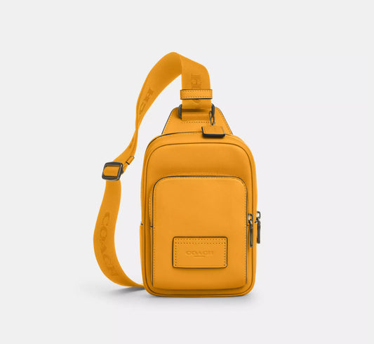 NWT Coach Men’s Racer Sling Pack In Smooth Calf Leather