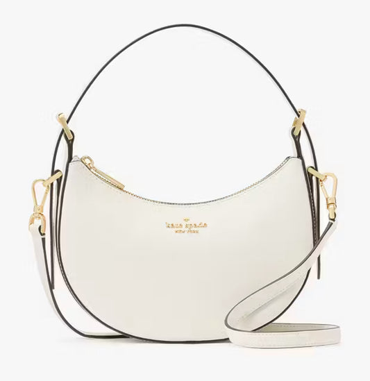 NWT Kate Spade Leather Madison Crescent Shoulder Bag In Meringue