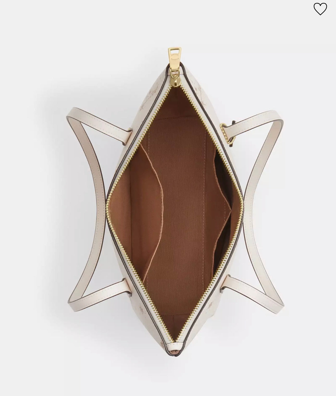 NWT Coach Fiona Zip Tote Bag with Star Print In Gold Chalk Multi