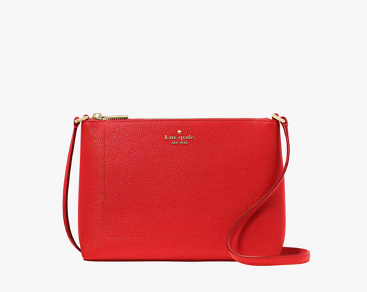 NWT Kate Spade Leila Medium Crossbody Leather Bag KG464 In Red