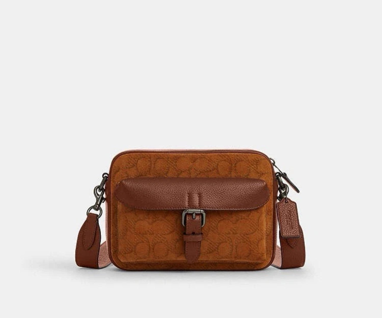 NWT Coach Warner Crossbody Bag In Signature Suede & Leather