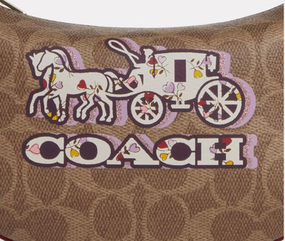 Coach Mini Payton In Signature Canvas With Horse & Carriage Print