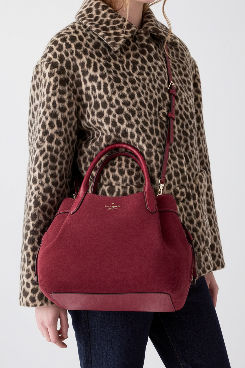 NWT Kate Spade Large Dumpling Satchel In Red