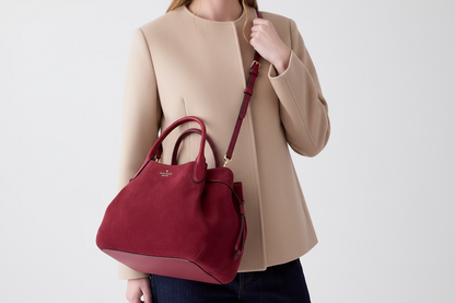 NWT Kate Spade Large Dumpling Satchel In Red