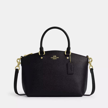 NWT Coach Leather Sadie Satchel Bag In Black