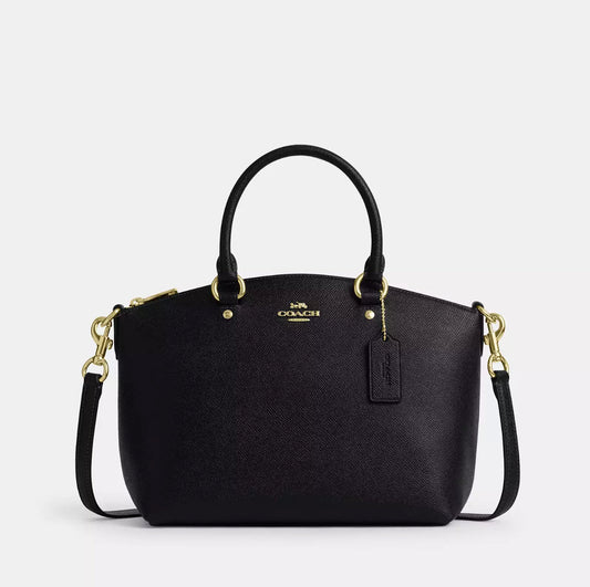 NWT Coach Leather Sadie Satchel Bag In Black