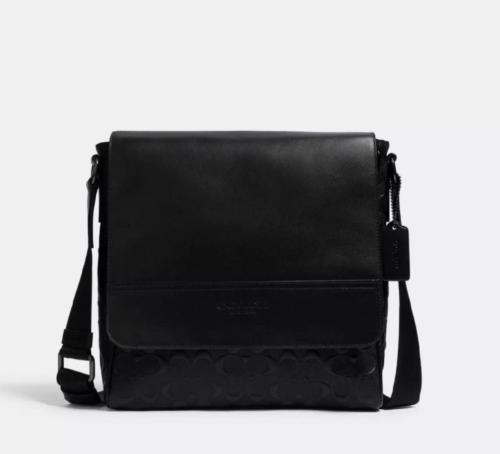 COACH シグネチャー レザー ヒューストン マップ バッグ NWT Coach Men's Houston Map Bag In Signature Leather – Ourbello