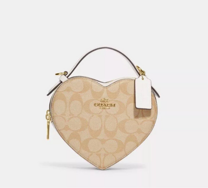 Coach Heart Crossbody In Signature Canvas & Leather