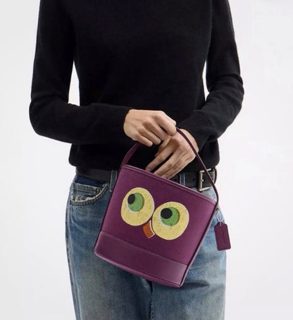 NWT Coach Trick Or Treat Bucket With Halloween Owl