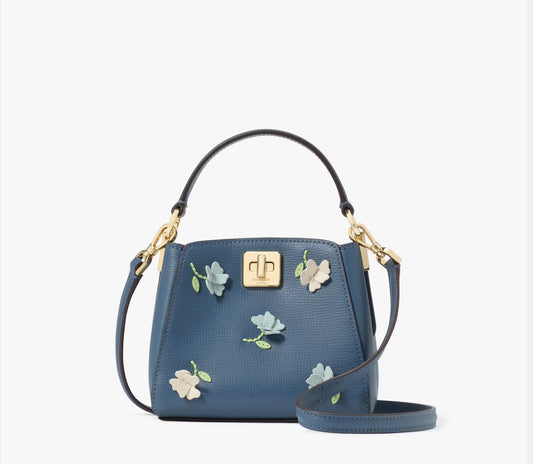 NWT Kate Spade Phoebe Floral Applique Mini Top Handle Crossbody