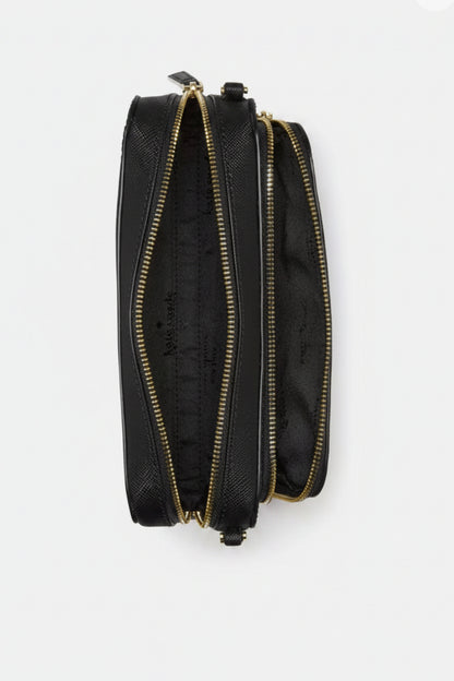 NWT Kate Spade  Staci Dual Zip Around Mini Crossbody In Black