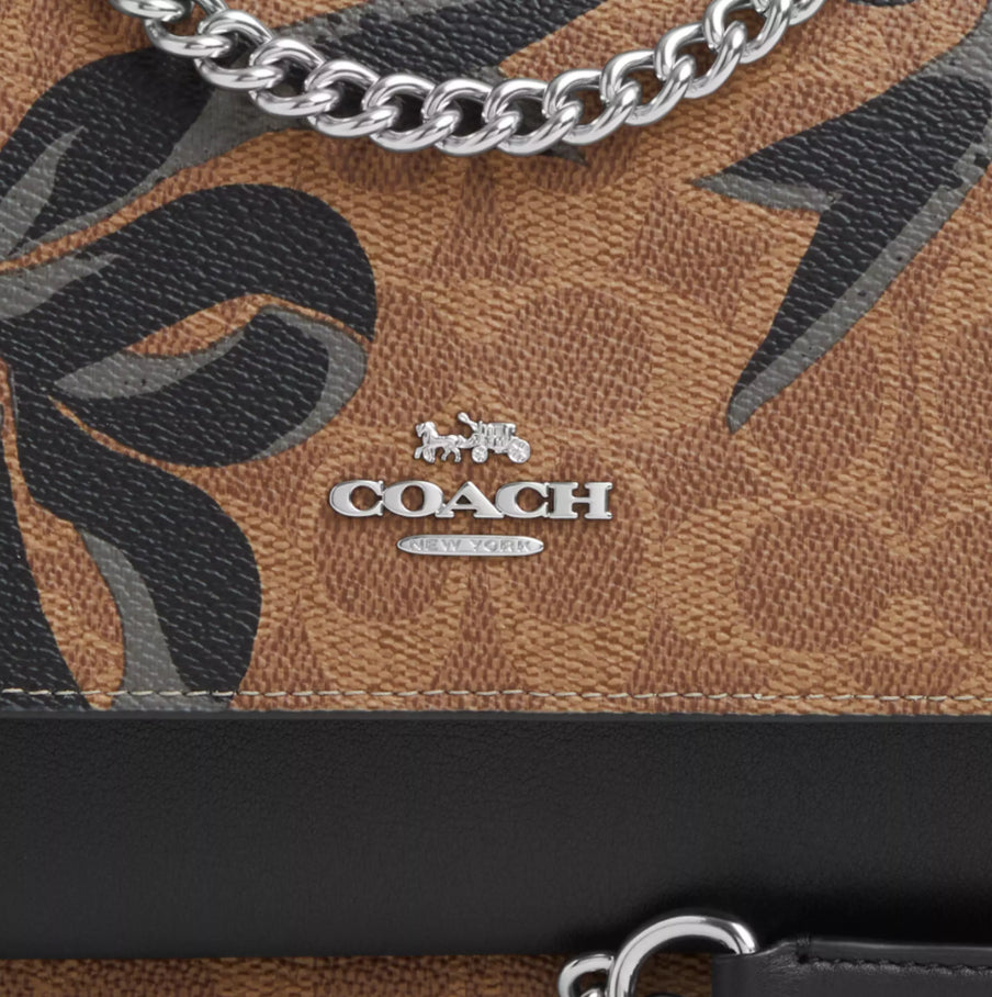 Coach Klare Crossbody Bag In Signature Canvas With Bow Print