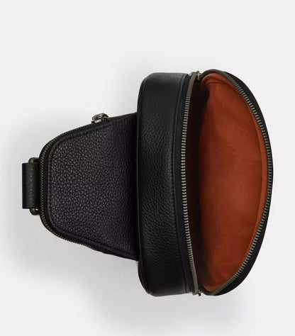 NWT Coach Ethan Pack Sling Bag In Blocked Signature Canvas & Leather