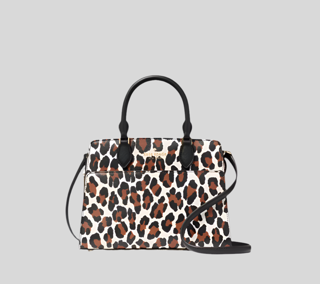 NWT Kate Spade Madison Leopard Print Convertible Handbag KI363