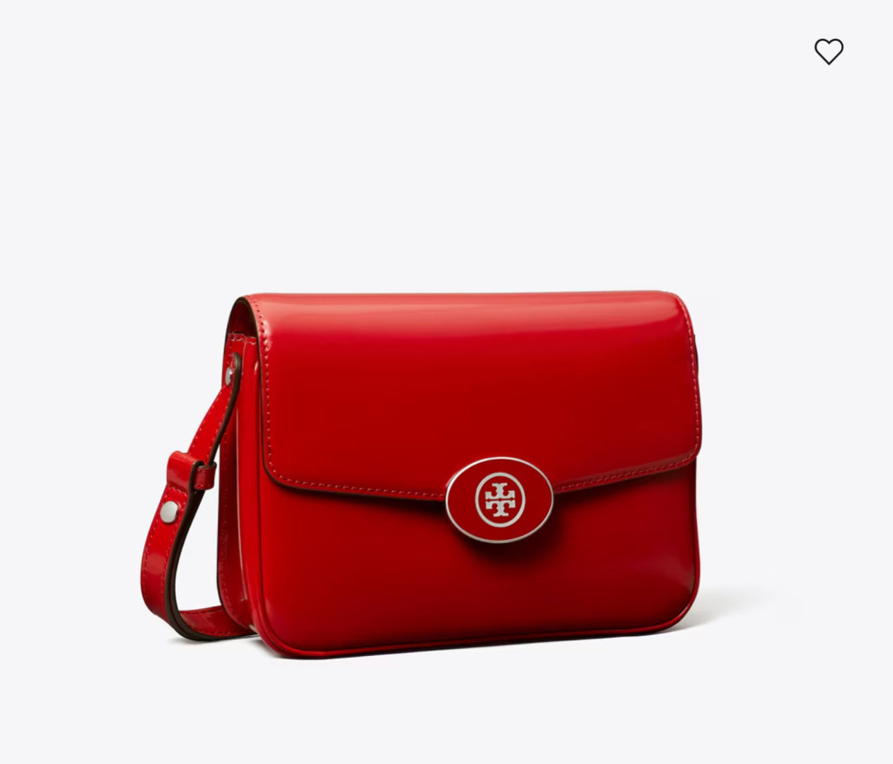 NWT Tory Burch Robinson Spazzolato Convertible Leather Shoulder Bag In Red With Dust Bag