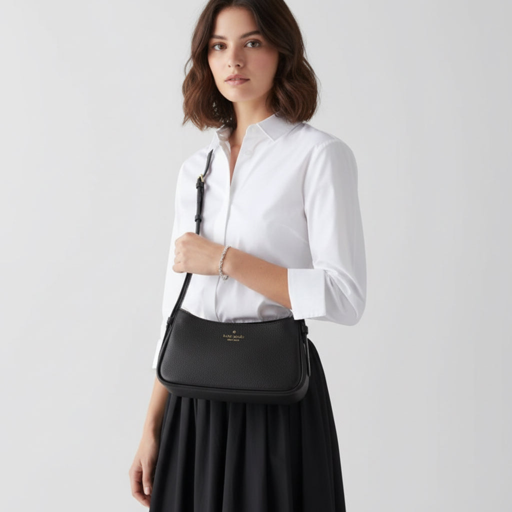 NWT Kate Spade Leather Juliette Small Shoulder Bag In Black