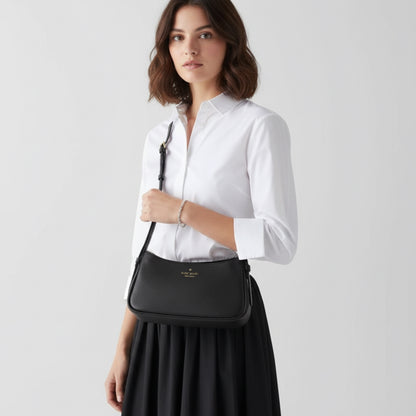 NWT Kate Spade Leather Juliette Small Shoulder Bag In Black