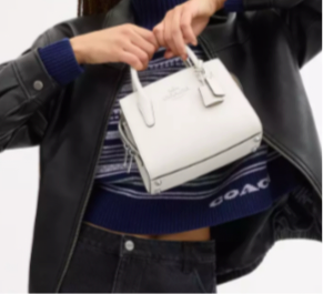 NWT Coach Medium Andrea Carryall Crossbody Leather Bag In Chalk