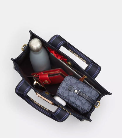 NWT Coach Smith Tote Bag In Gold/Dark Denim Gold Multi