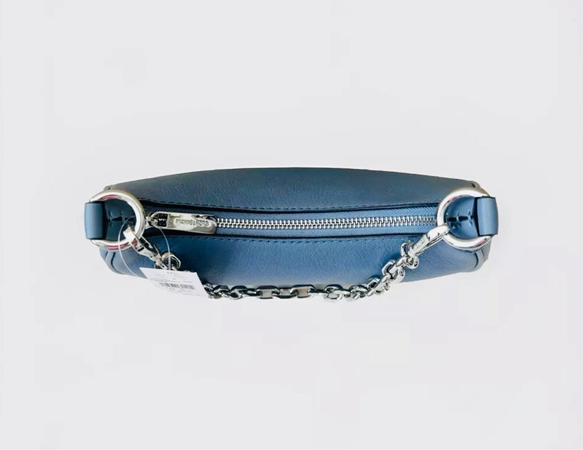 NWT Michael Kors Cora MEDIUM LEATHER Shoulder/Crossbody Bag in Blue