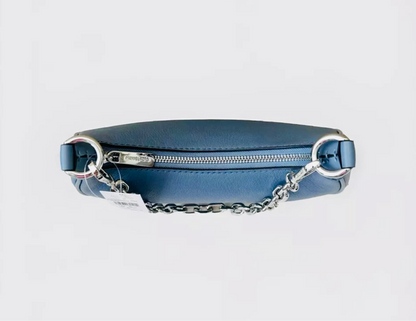 NWT Michael Kors Cora MEDIUM LEATHER Shoulder/Crossbody Bag in Blue