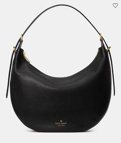 NWT Kate Spade Nova Large Leather Shoulder Bag In Black