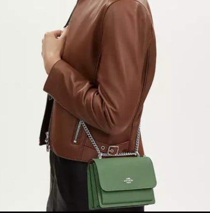 Coach Mini Klare Crossbody Leather Bag Soft Green