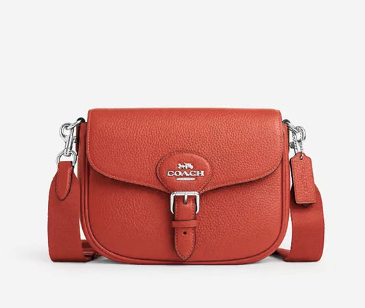 NWT Coach Amelia Saddle Bag In Leather