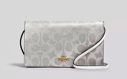 NWT Coach Anna Foldover Clutch
Crossbody In Signature Canvas & Leather