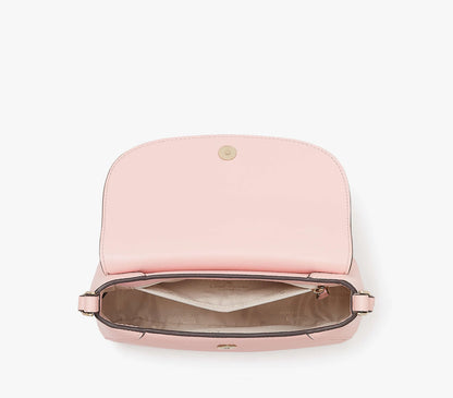 NWT Kate Spade Monica Small Flap  Leather Crossbody Bag In Blush