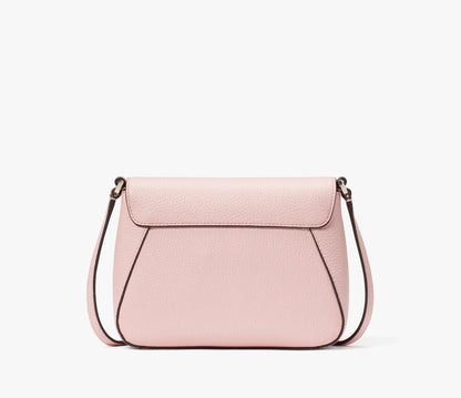 NWT Kate Spade Monica Small Flap  Leather Crossbody Bag In Blush
