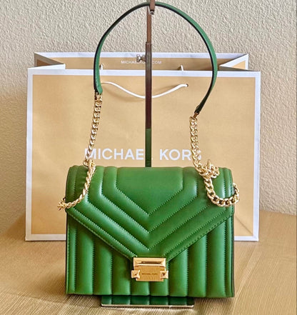 NWT Michael Kors Whitney Medium Flap Chain Shoulder Bag