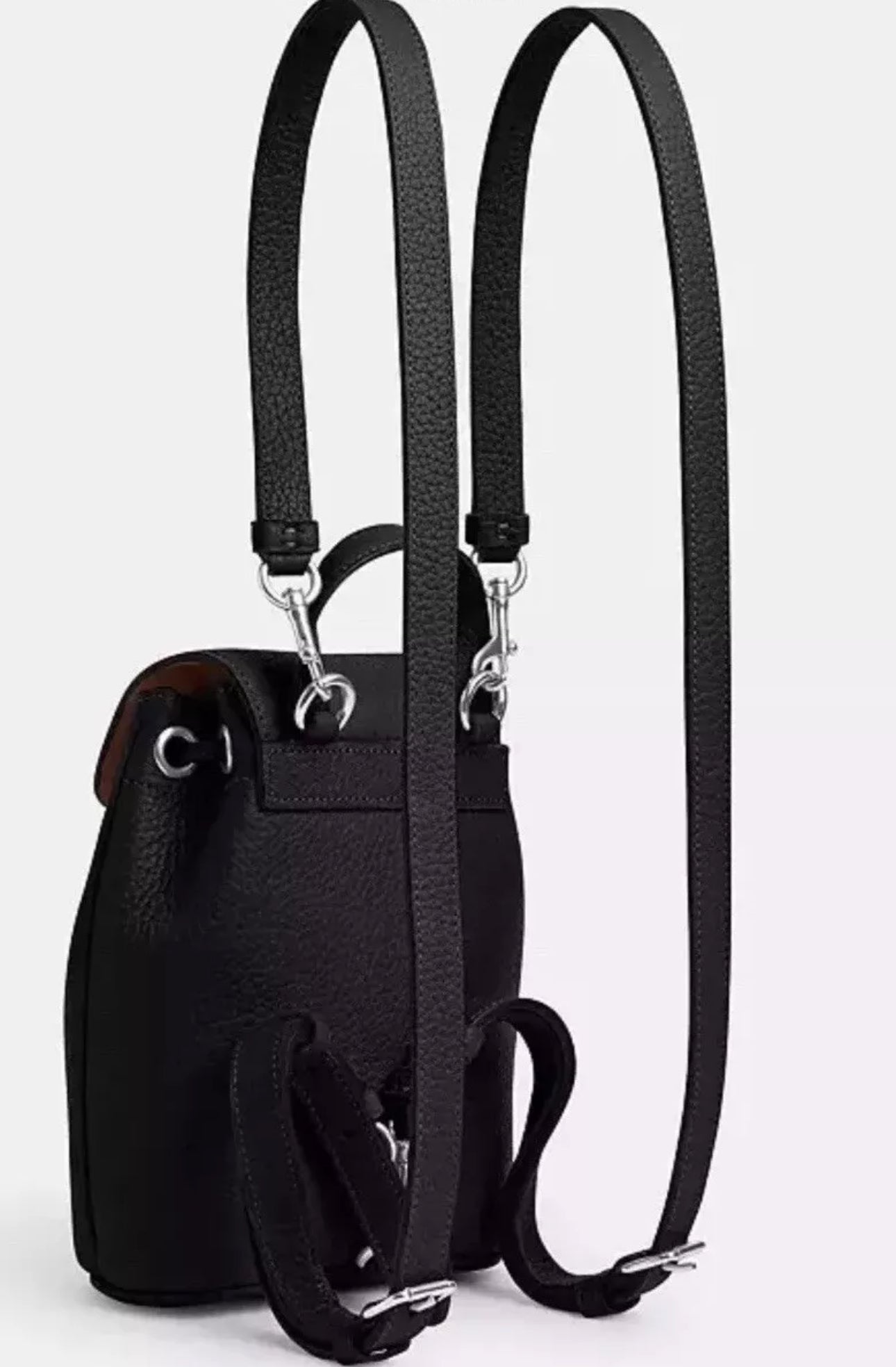 Coach Amelia Convertible Backpack In Leather -Black