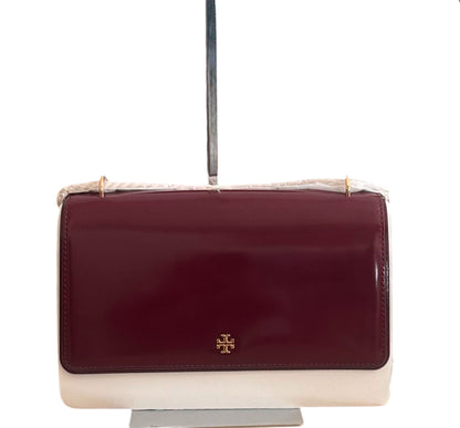 Tory Burch Emerson Patent Flap Adjustable Shoulder Bag