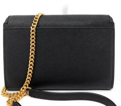 Tory Burch Emerson Chain
Wallet Saffiano Leather Black Bag