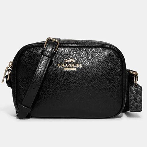 Coach Mini Jamie Camera Crossbody Leather Bag Black