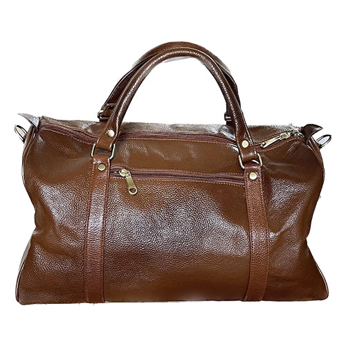 Grain Buffalo Leather Large Tan Duffel/Travel Bag LuggageFor Men/Women