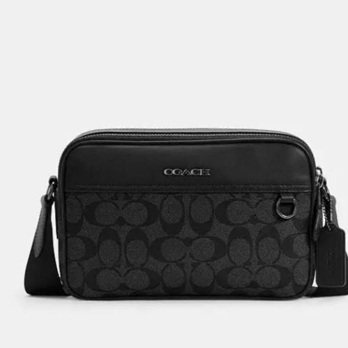 Coach Graham Crossbody Bag In Signature Canvas & Leather black