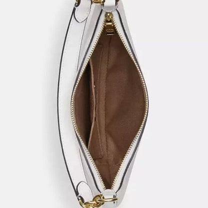 Coach Signature Canvas & Leather Mini Payton Hobo Gold /Chalk Glacier White