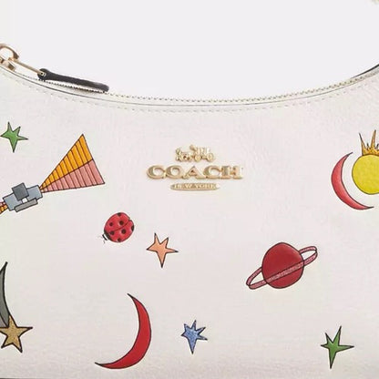 Coach X Observed By Us Teri Shoulder Leather Bag In Chalk/ Multi