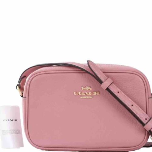 Coach Leather Mini Jamie Camera Crossbody Bag In True Pink