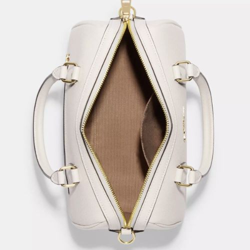 Coach Rowan top Satchel in Gold/Chalk