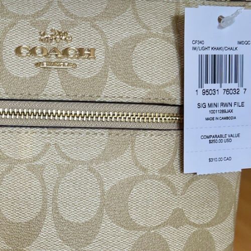 Coach Mini Rowan File Crossbody Bag In Signature Canvas & Leather